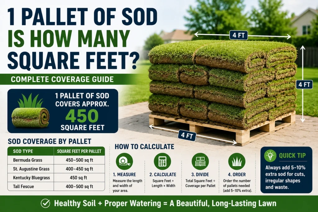 1 pallet of sod is how many square feet
