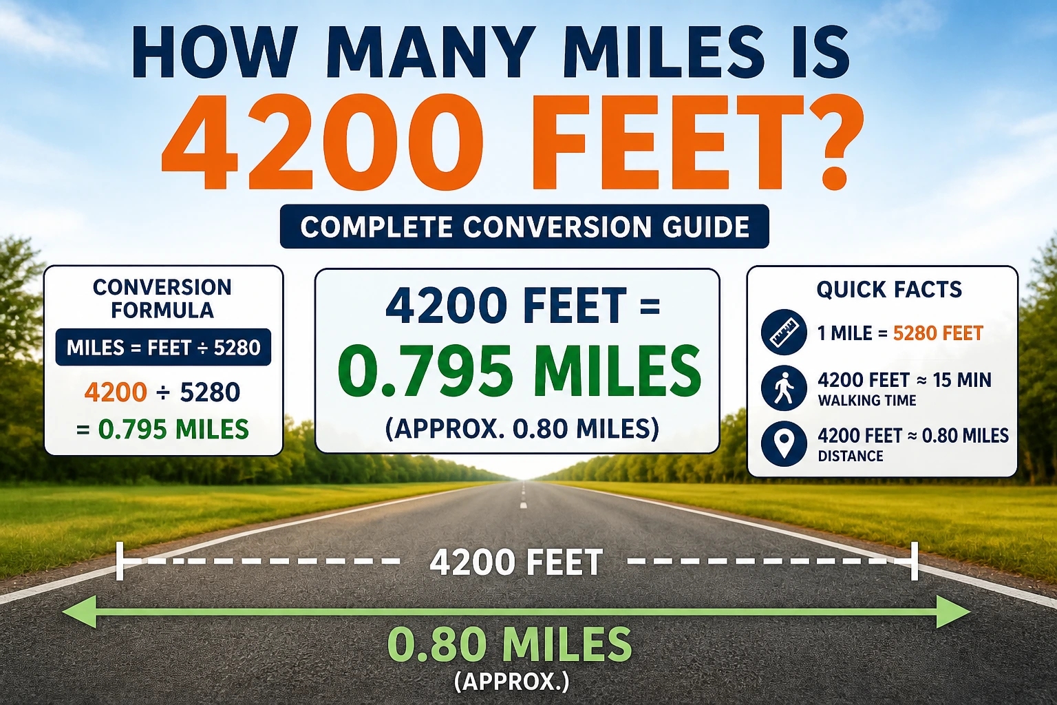How Many Miles Is 4200 Feet