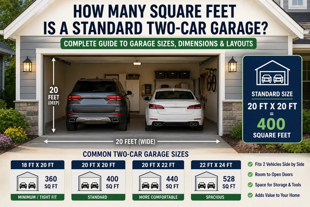 How Many Square Feet Is a Standard Two-Car Garage