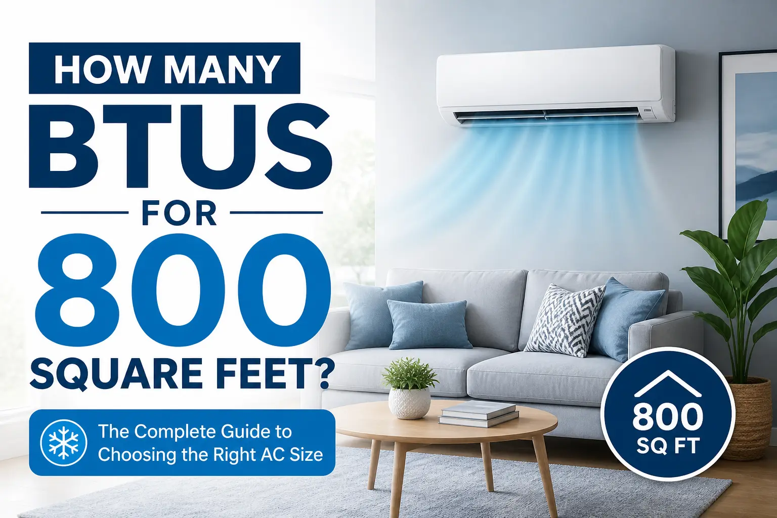 how many btus for 800 square feet