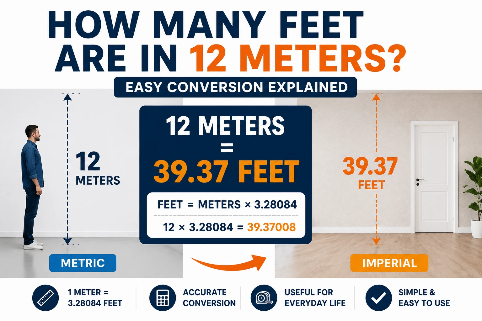 how many feet are in 12 meters