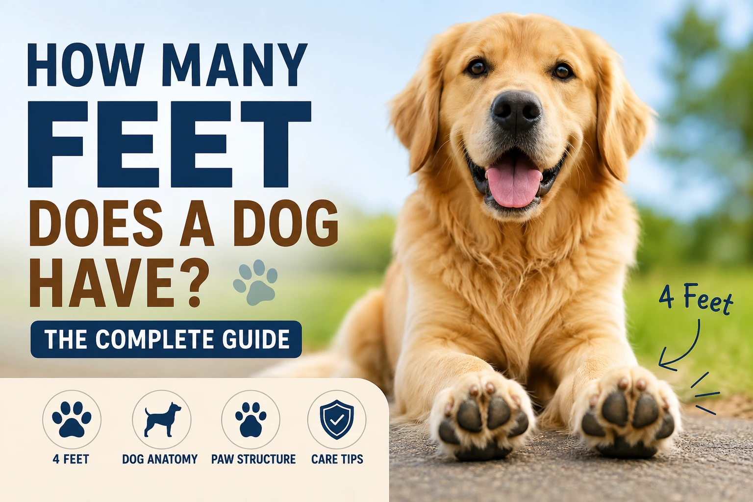 how many feet does a dog have