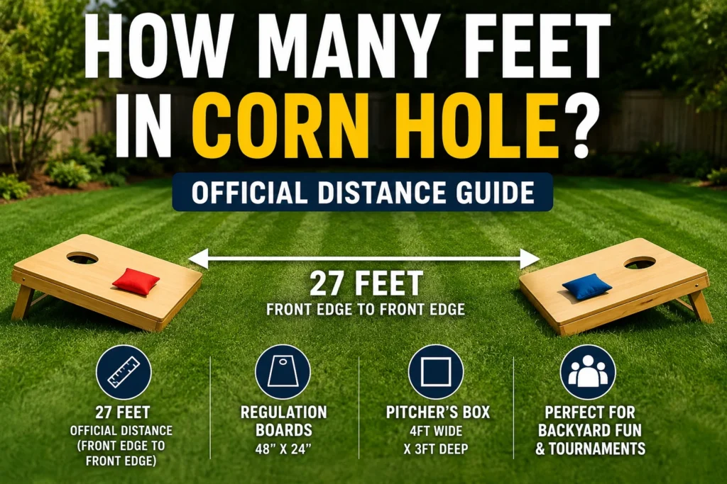 how many feet in corn hole