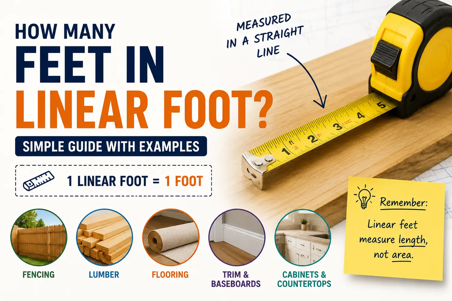 how many feet in linear foot