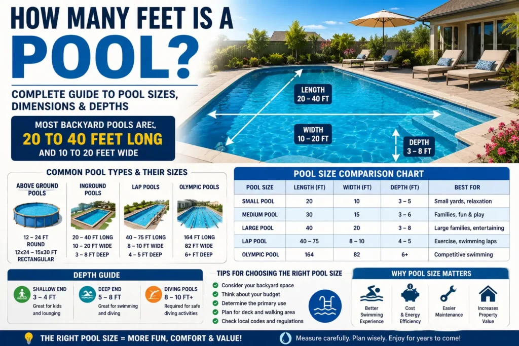 how many feet is a pool