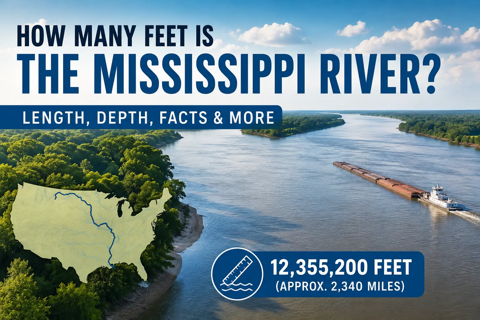 how many feet is the mississippi river