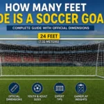 how many feet wide is a soccer goal