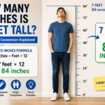 how many inches is 7 feet tall