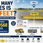 how many miles is 30 feet