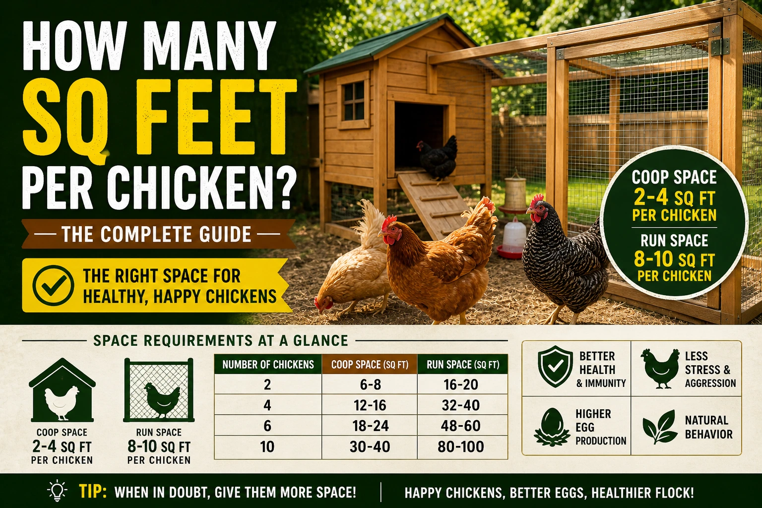 how many sq feet per chicken