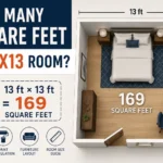 how many square feet in 13x13 room