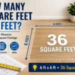how many square feet in 6 feet