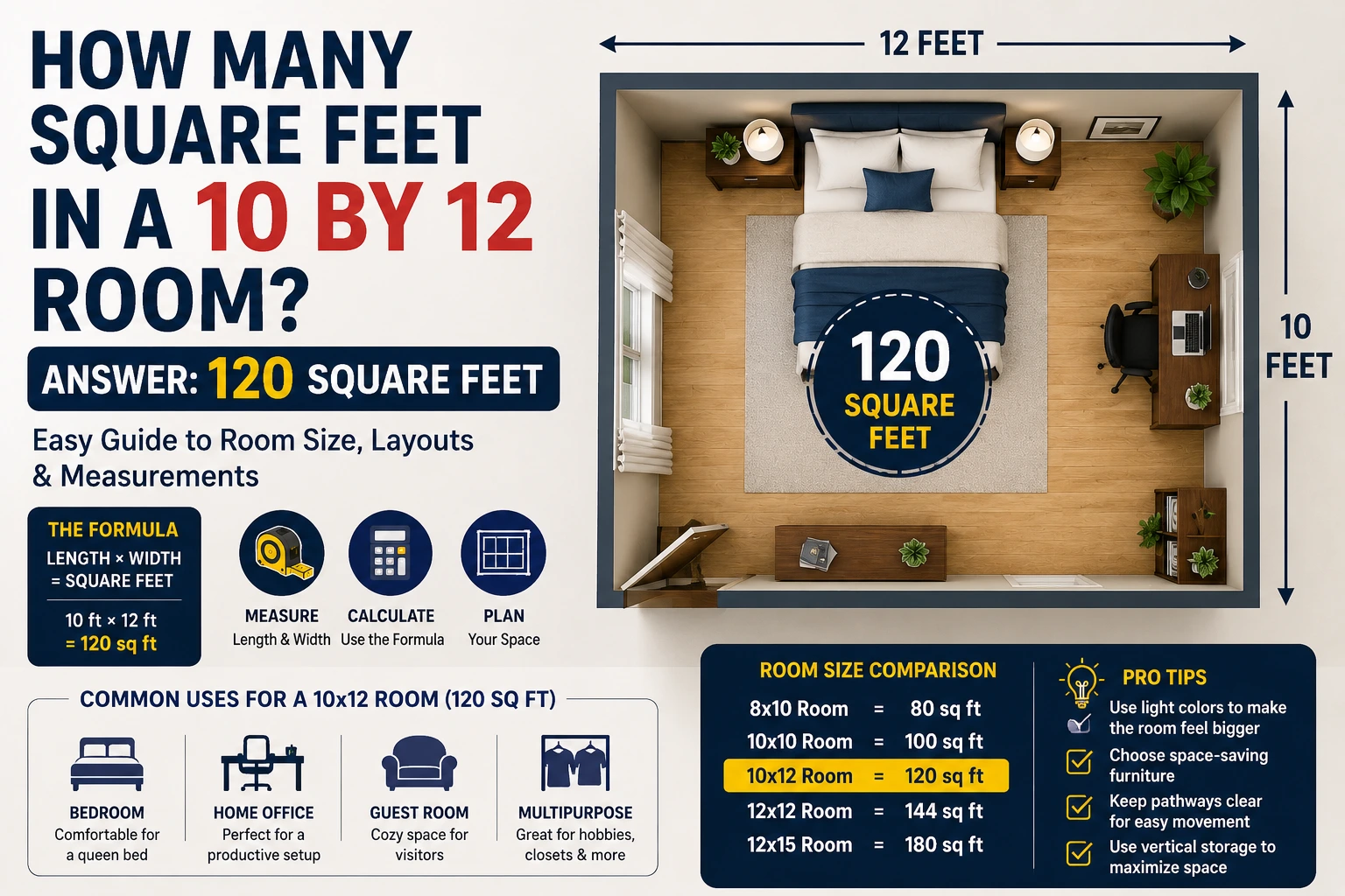 how many square feet in a 10 by 12 room