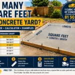 how many square feet in a concrete yard