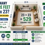 how many square feet is 23 x 23