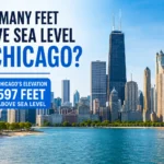 how many feet above sea level is chicago