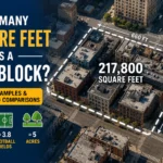 how many square feet is a city block