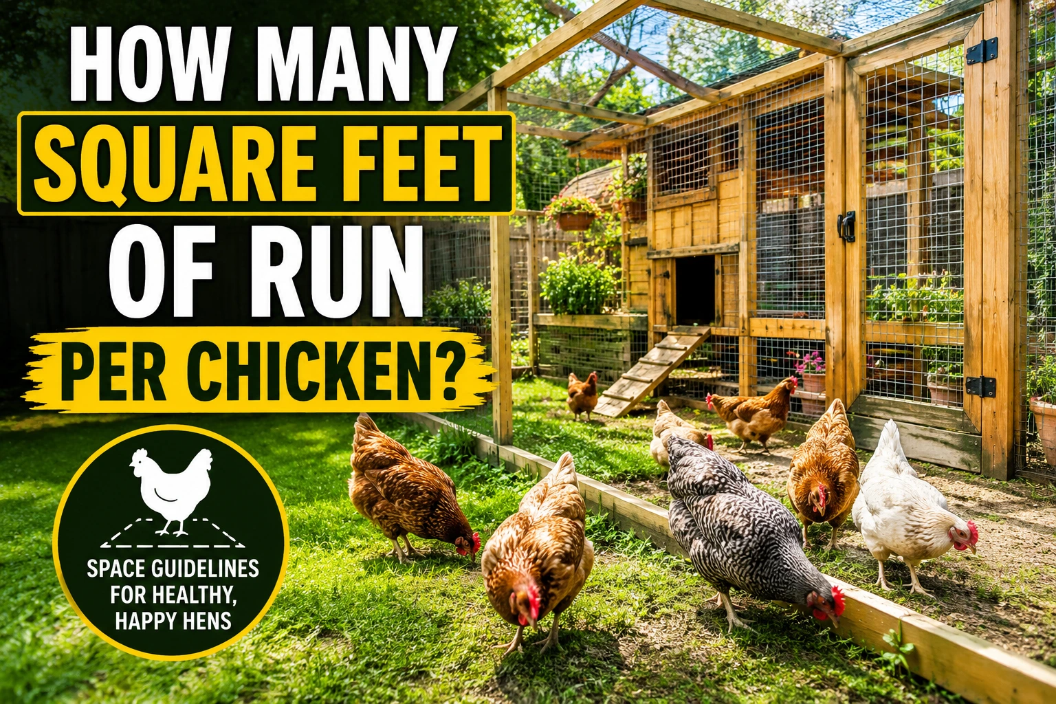 how many square feet of run per chicken