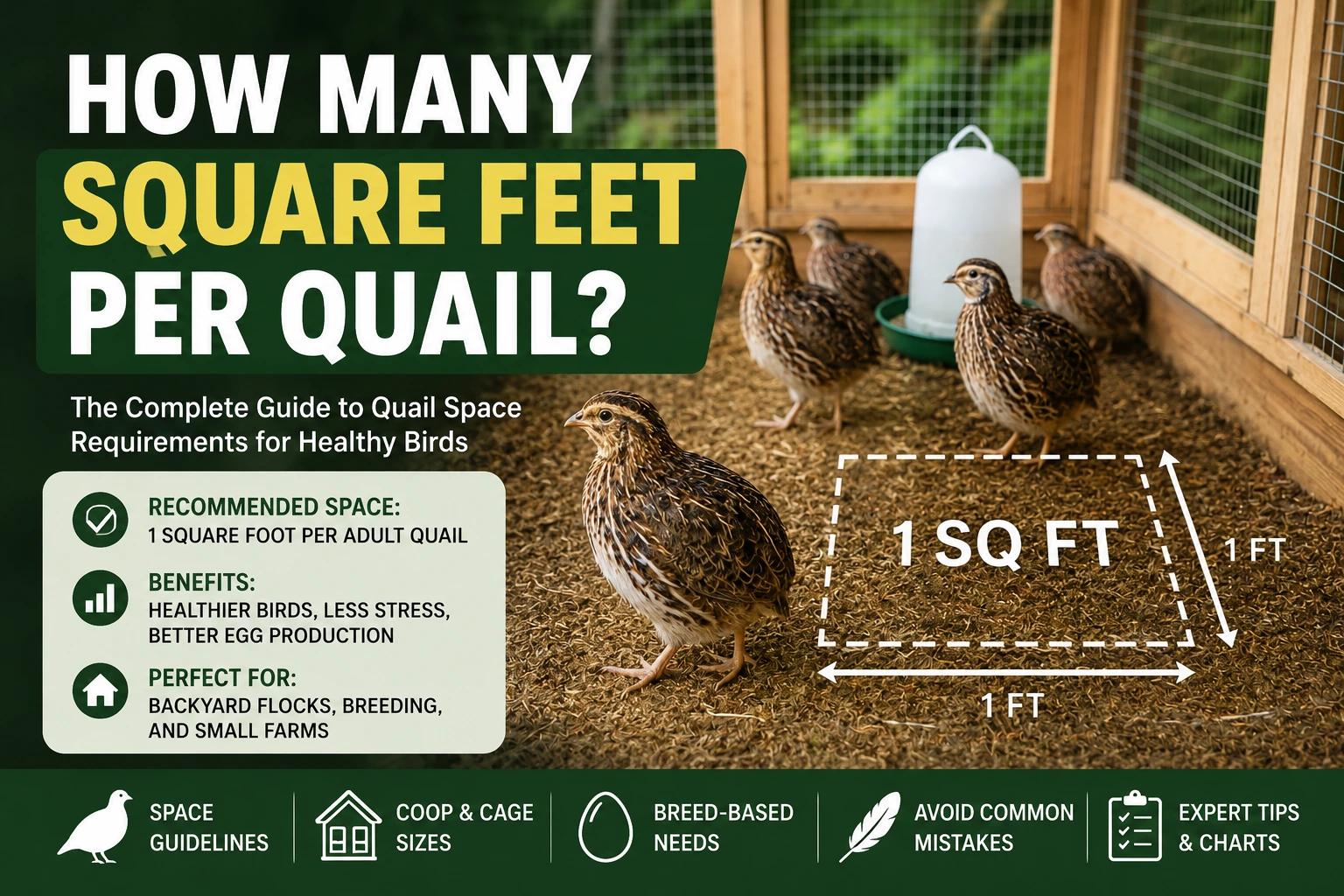how many square feet per quail