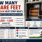 how many square feet will a 10kw heat strip heat