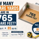 how many square yards are in 765 square feet