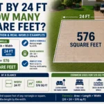 24 ft by 24 ft is how many square feet