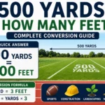 500 yards is how many feet