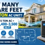 how many square feet for 5 ton ac unit