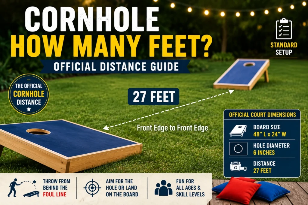 cornhole how many feet
