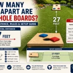 how many feet apart are corn hole boards