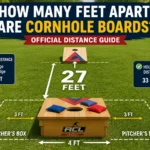 how many feet apart are cornhole