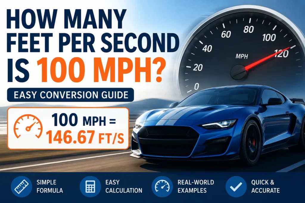 how many feet per second is 100 mph