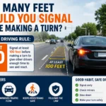 how many feet should you signal before making a turn