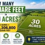 how many square feet in 30 acres