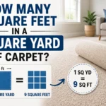 how many square feet in a square yard of carpet