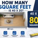 how many square feet is 40 x 20