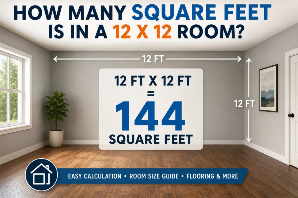 how many square feet is in a 12 x 12 room