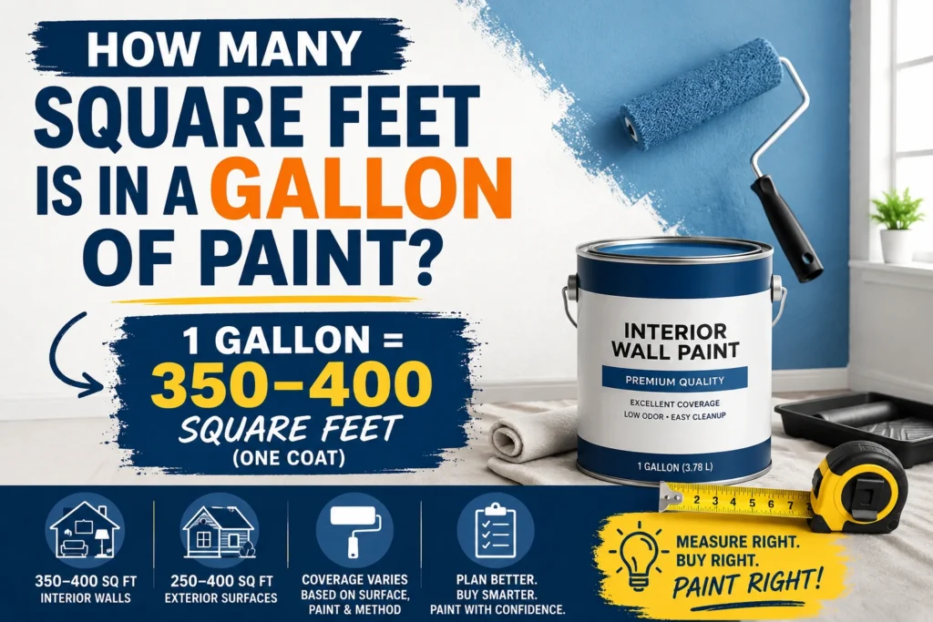 how many square feet is in a gallon of paint