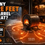 how many square feet will a barrel stove heat