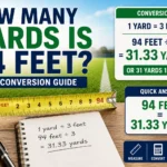 how many yards is 94 feet